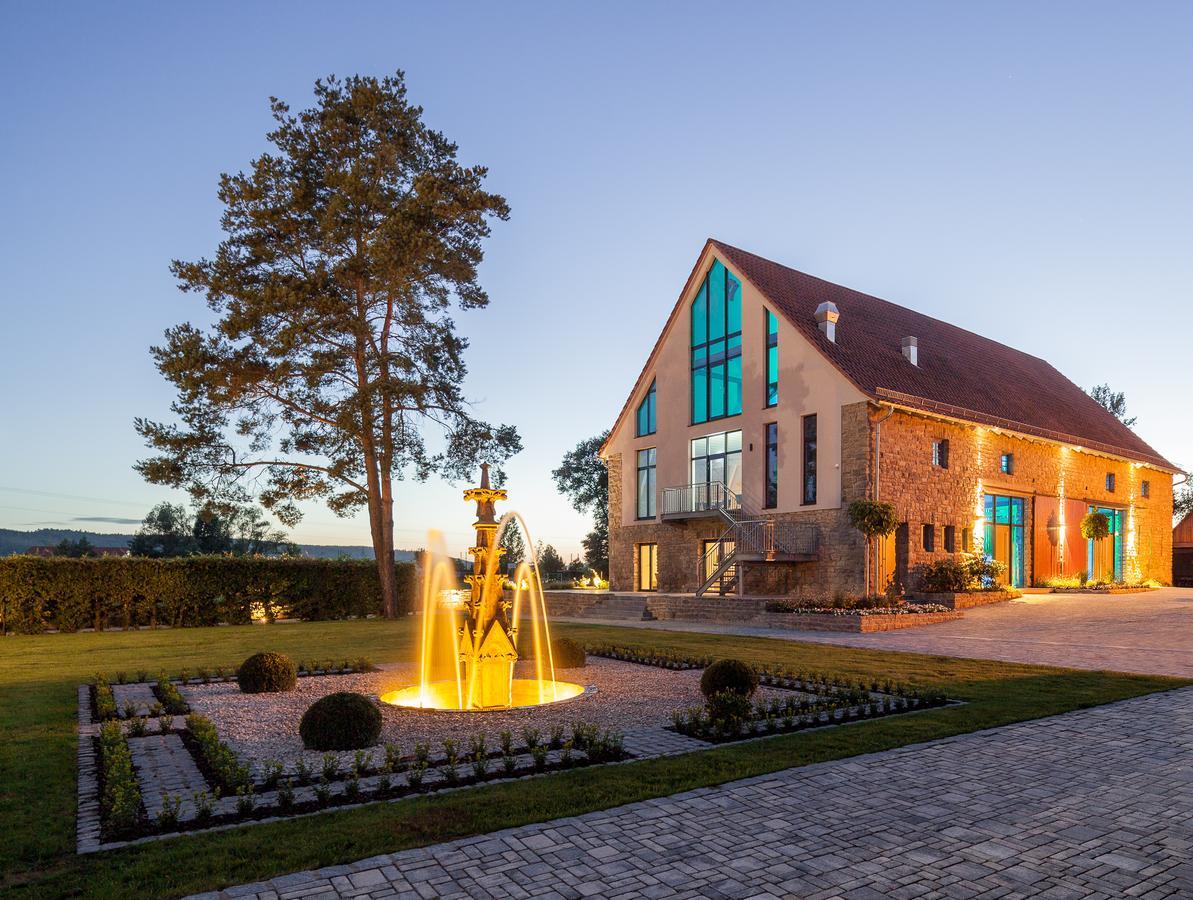 Hotel Dorfmuehle Lehrberg Esterno foto